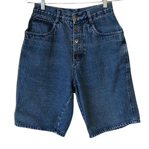 Vintage Bill Blass button fly high rise bermuda shorts 26in waist